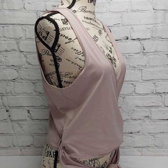 'LULULEMON' WRAP TIES 'TWIST ME UP' CROP TANK FOUR-WAY STRETCH IN DÙSTY ROSÀY - Picture 3 of 15